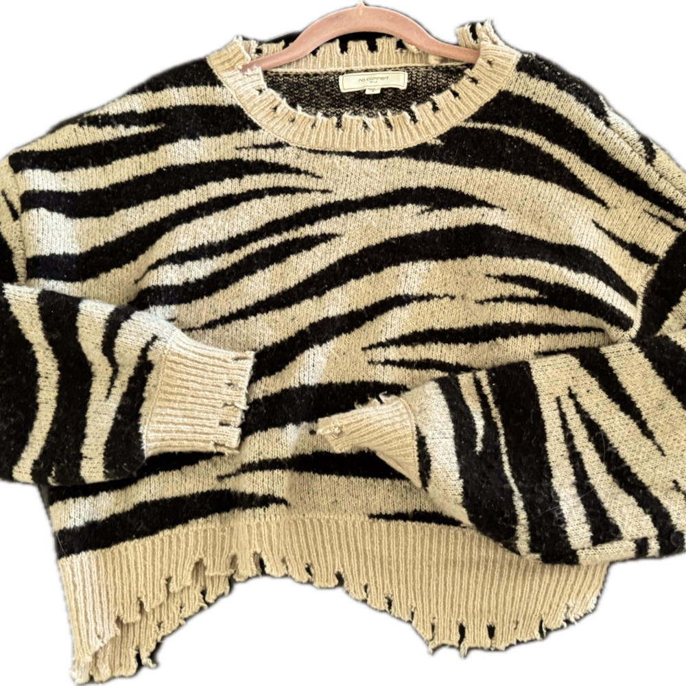 Tiger Print Sweater by No Comment in Small- Great condition - so cute and comfy